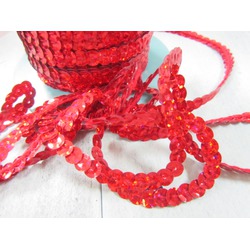 SEQUINS - 6 MM  - RED