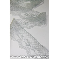 EMBROIDERED LACE EDGING - GREY