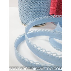 Bias Tape with edging   -- BABY BLUE