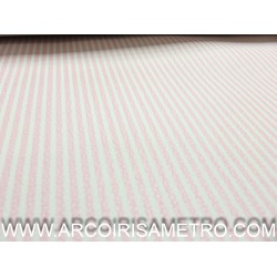 PIN STRIPE SYNTHETIC LEATHER - ROSA