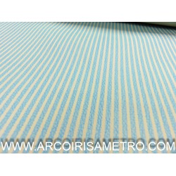 PIN STRIPE SYNTHETIC LEATHER - BLUE