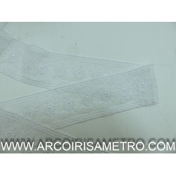 EMBROIDERED LACE EDGING - WHITE