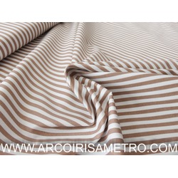 STRIPES - LIGHT TAUPE AND WHITE