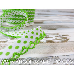 Bias tape with picot - green 456