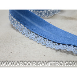BIAS TAPE WITH PICOT - BLUE EYES