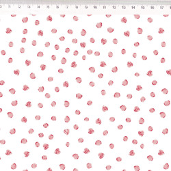 WATERCOLOR RED DOTS FABRIC - PM009C02