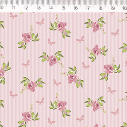 ROSES AND STRIPES FABRIC - CP009C02