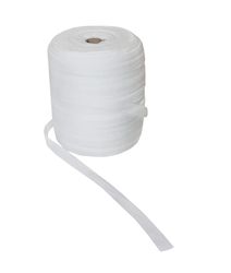 tight weave cotton tape - white