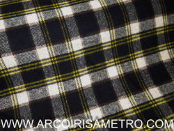 TEX WOLLEN PLAIDS/ CHEKERED (DOUBLE-FACE) - BLACK