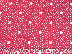 FABRICART - Stars on a Red background
