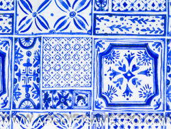 INDIGO FABRIC - Blue Portuguese tiles