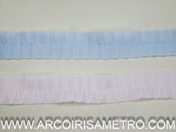 PLEATED RIBBON - PINK AND BLUE