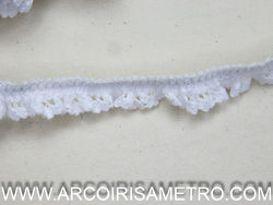 FRILLED COTTON LACE WITH ELASTIC