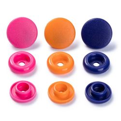 PRYM LOVE - KAM PLASTIC SNAPS - Orange, Pink and purple