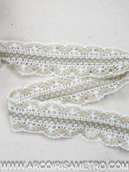 Double sided lace - cream