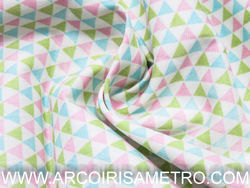 Triangles - green and pink