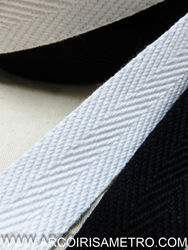 Twill Strap for bag handle - Black - 30 mm 