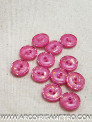 Shimmer button 11mm - Pink
