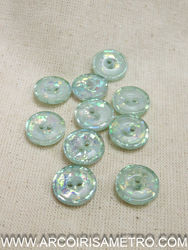 Shimmer button 11mm - Green