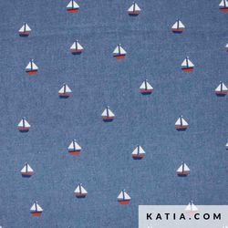 Katia - Printed denim - boats