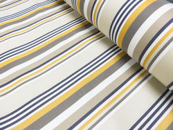 Striped canvas - cream and yellow