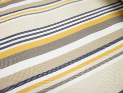 Striped canvas - cream and yellow