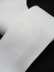 50mm cotton strap - white