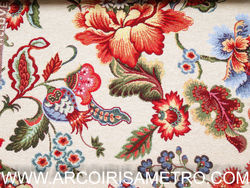 TECIDO JACQUARD - Floral vintage
