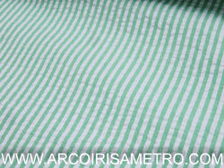 Ruffled fabric - Green stripes