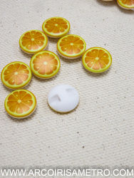 Fruit button - Orange