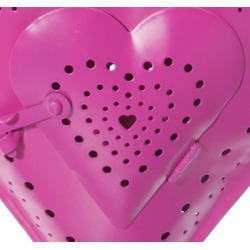 Large Hanging Heart Tealight Holder - Dark Pink