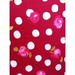 Roses with polk-dots on pink  background