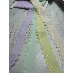 COTTON LACE - ZIG-ZAG - BABY COLORS