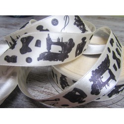 VINTAGE SEWING THEME SATIN RIBBON