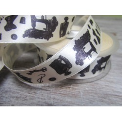 VINTAGE SEWING THEME SATIN RIBBON