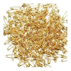 1 DOZEN GOLDEN 9MM SAFETY PINS