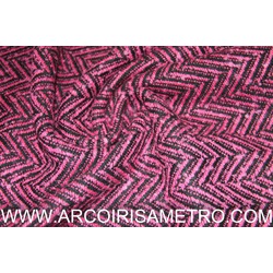 WOOL TWEED - PINK N BLACK