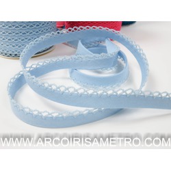 Bias Tape with edging   -- BABY BLUE