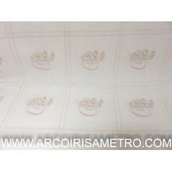 EMBROIDERED LINEM - APPLES 