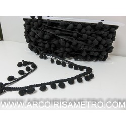POMPONS REGULAR - PRETO