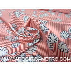 DAISY FLOWER - RED AND DARK BLUE