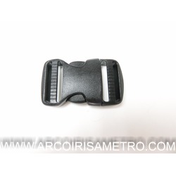 PLASTIC BUCKLE WHITE /  BLACK - 30mm