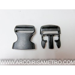 PLASTIC BUCKLE WHITE /  BLACK - 30mm