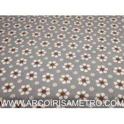 FLOWERS WITH BROWN CENTER - GRAY BACKGROUND