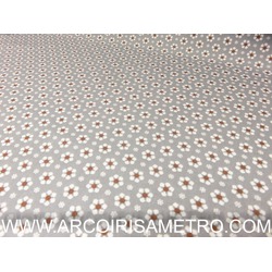 FLOWERS WITH BROWN CENTER - GRAY BACKGROUND