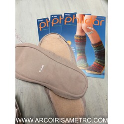 SOLA EM CAMURÇA PARA PANTUFA PHILDAR - JOVEN - ADULTO