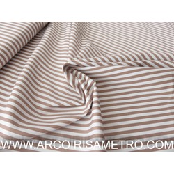 STRIPES - LIGHT TAUPE AND WHITE