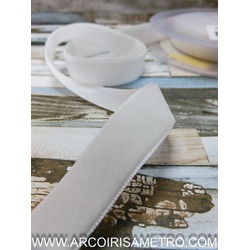 Fita de Veludo BRANCO com 16mm de largura