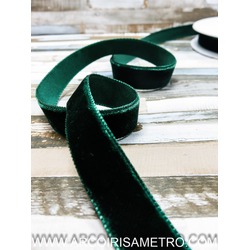 DARK GREEN Velvet Ribbon 16 mm wide