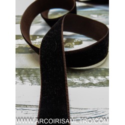 BROWN Velvet Ribbon 16 mm wide